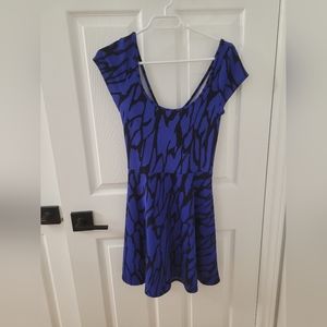 Black and blue mini dress, brand new